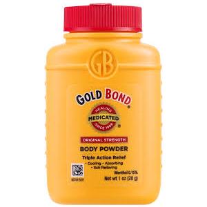 6 x Gold Bond Medicated Original Strength Body Talc Free Powder, 1 oz Exp : 03-28