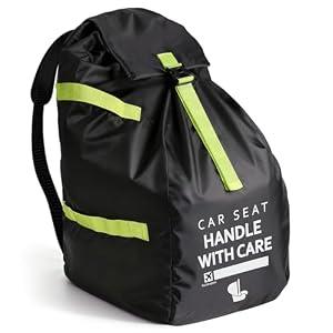 Upgrade Car Seat Travel Bag for Airplane: Car Seat Bags with Shoulder Handle for Air Travel Fit All Car Seats, Infant Carriers & Booster Seats, Carseat Cover Fit Doona Graco, Travel Essentials