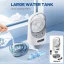 BAIWU Portable Air Conditioners, Mini Air Conditioner with 120 Autorotation, Air Cooler with 7-color night light and force 3 winds, Air Conditioner with Office,