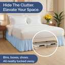 Bedskirt Twin Size Ruffle - 12 inch Drop Dust Ruffle Bed Skirt with Platform - Ultra-Soft, Easy Fit, Premium Hotel Quality - Wrinkle, Fade & Shrink Resistant - for Women, Men, Kids & Teens - Sky Blue