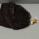 32 Inch Triangle Based Box Braid Wig for Black Women Brown Knotless Box Braids Wig Glueless Long Synthetic Braided Full Lace Wig