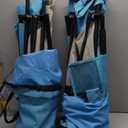 Oileus Low Beach Chair for Beach Tent/Shelter/Camping/Outdoor Ultralight Backpacking Folding Recliner Chairs with Cup Holder/Storage Bag, Carry Bag, Breeze Mesh Back, Compact Duty 2 Pcs