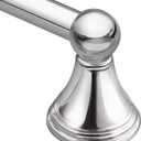 Moen Preston Collection Chrome 24-Inch Single Bathroom Towel Bar, Wall Mounted Towel Hanger for Bath or Kitchen, DN8424CH