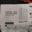CHICOLOGY Cordless Mini Blinds for Indoor Windows, 40.5" W x 48" H, White Vinyl 1" Slats with Tilt Wand, Light Filtering to Room Darkening, Moisture-Resistant, Child-Safe, Screw-Mount Installation