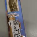 Hiware 12-Pack Gold Stainless Steel Straws Reusable with Case - Metal Drinking Straws for 30oz & 20oz Tumblers Dishwasher Safe, 2 Brushes Included