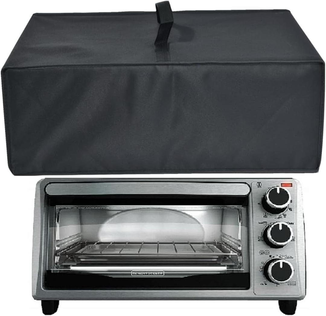 Heavy Duty Heat-Resistant Waterproof Dust-proof cover for BLACK 4-Slice Toaster Oven TO1303SB/TO1313SBD /Proctor Silex 31122 Modern Toaster Oven and other models