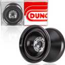 Duncan Toys Windrunner Yo-Yo [Black] - Unresponsive Pro Level Aluminum Yo-Yo with Double Rim, Concave Bearing, SG Sticker Response