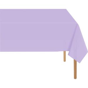 Light Purple Plastic and Lime Green Tablecloth (3 Counts, 2 Pack)