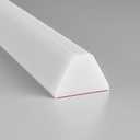 67 Inch Collapsible Shower Water Dam, Shower Threshold Water Dam Shower Barrier, Dry and Wet Separation Door Dam Water Stopper Kitchen Shower Threshold Silicon Water Blocker(Mini Trapezoid) (White)