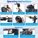 Super Electric Water Gun with Muzzle Flash & Recoil Effect, Powerful 480CC High Capacity Automatic Squirt Guns Up to 32 FT Range for Swimming Pool Party Beach Outdoor Activity, Black