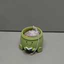 Book Lover Gift Set - Cute Reading Planter Pot with Positive Crochet Owl & Quote Card, Cozy Desk Decor for Teachers, Librarians, Women, Colleague, Friends