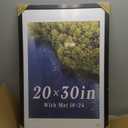 20x30 Poster Frame, 18x24 Mat, Black Wood, 1 Pack, for Picture