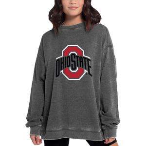 chicka-d NCAA womens Campus Pullover (Large, Charcoal)