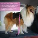 AUBELL Dog Seat Belt for Car,Updated 3-in-1 Adjustable Reflective Bungee Heavy Duty Dog Car Harness Tether with Clip Hook Latch & Buckle,Swivel Zinc Alloy Carabiner,Hotpink