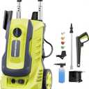 Electric Pressure Washer 4800PSI-Max 3.2GPM Power Washer Wash Machine Electric Powered with Foam Cannon for Car, Floor, Garage, Patio Washing, Yellow