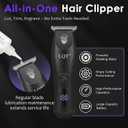Professional Hair Clippers for Men - Cordless & Corded Dual Mode, 2-Speed & LCD Display, Complete Barber Kit, Scissors, Guide Combs, Rechargeable Beard/Hair Trimmer for Home & Professional Use