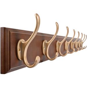 Rustic Coat Hooks Wall Mount, Large 39.4 Inch Long Coat Rack for Garage & Entryway, Heavy Duty Organizer with 8 Hooks, Farmhouse Wooden Wall Decor for Jackets, Hats, Bags