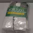 HOT FEET Work Socks for Men, Long All Weather Boot Crew Cotton Socks, Cushioned, Moisture Wicking, Stocking Stuffers (Gray)