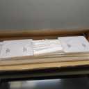 DUMOS Dresser for Bedroom, Storage Organizer with 9 Drawers, Chest of Drawers with Fabric Bins, Sturdy Metal Frame, Wood Tabletop for Guest Room, Closet, Entryway, Nursery (White)