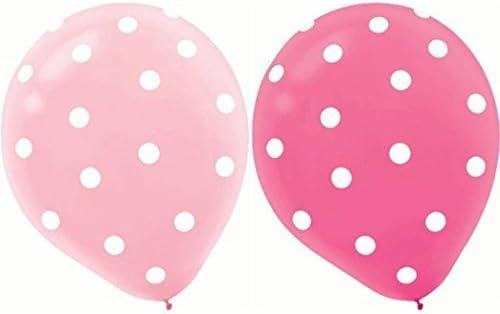 50 pcs 12" Latex Balloons, Pink Polka Dot Balloons for Brithday Balloon Wedding Balloon decoration