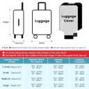 Travelkin Clear Luggage Cover Protectors For Suitcase Transparent TPU Suitcase Cover Protector Fit 18-32 Inch Luggage, 4. Large