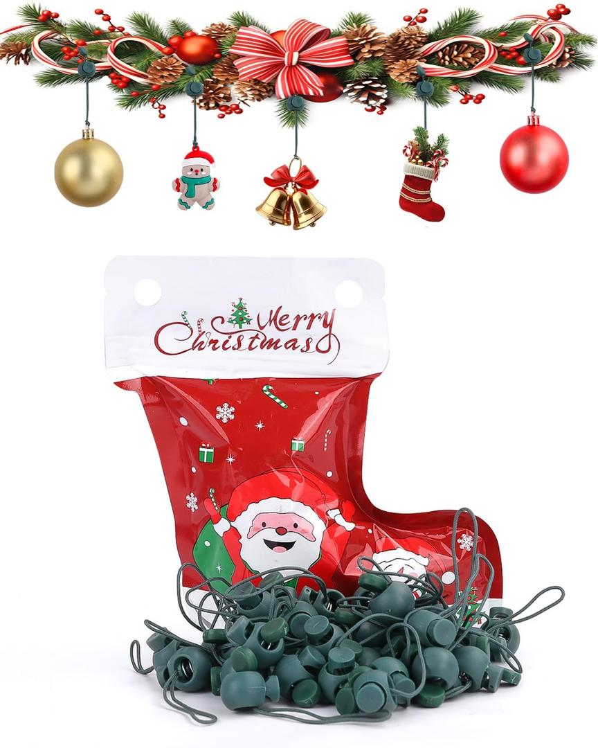 38Pcs No-Slip Christmas Ornament Hooks - Child & Pet Proof Ornament Hangers with Secure Lock Design for Large, Small & Heavy-Duty Xmas Tree Decoration - Keep Your Precious Baubles Safe from Pets & Kid