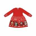 Yousie Girls Christmas Sweater Dress Long Sleeve Fall Winter Knitted Holiday Dress, Red, Size 5