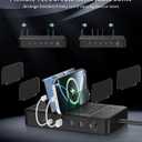85W Charging Station for Multiple Devices,7 Port USB Charger Stations with 2 AC, 2 USB C, 3 USB A,Family Multi-Device Organizer Charging Dock -Designed for iPhone iPad Android Cell Phone Tablet,Black