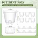Wonderjune Self Watering Pots for Indoor Plants with Deep Reservoir and High Drainage Holes for Outdoor Plants and Flowers, Bare Root Planter(8.27'',Clear,6 Pcs)