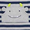 Simple Joys by Carter's Baby Boys' 3-pack Rompers (Green Dinosaur/Navy Stripe/Yellow Stripe)