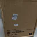 Ninestars Automatic Touchless Infrared Motion Sensor Trash Can, 13 Gal 50L, Stainless Steel Base (Rectangular, Black Lid), Black Trim