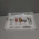 Mud Pie Acrylic Bar Tray, 9 1/2" x 14", Clear