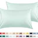 Warmstar Cotton Pillow Cases King Size Set of 2, 600 Thread Count Pillowcases 20x36 Inches, Soft Long Staple Cotton Pillowcases Breathable with Envelope Closure, Lagoon