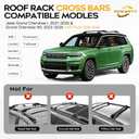 Powerty 300LBS Roof Rack Cross Bars for 2021-2026 Jeep Grand Cherokee L 3-Row & 2022-2026 Grand Cherokee WL 2-Row Accessories, Aluminum Crossbar Roof Rails for Grand Cherokee L