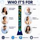 Sensory Bubble Tower Lamp with Wall Bracket: 4FT Color Changing LED Bubble Tube Light – Calming Sensory Lighting for Autism ADHD, Home Decor, Bedroom, Living Room, Meditation, Party Ambiance
