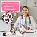 Coppthinktu Cat Recovery Suit Female Cats Onesie for Cats, Breathable Cat Surgery Suit for Surgical Abdominal Wounds Skin Diseases, Cute Kitten Spay Recovery Suit E-Collar Alternative Anti Licking, Large
