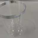 I00000 100 Pack 12 oz Silver Plastic Cups, Silver Rimmed Disposable Cups, Party Wine Glasses Cocktail Glasses Premium Cups with Silver Rim, 12 Ounce Plastic Tumblers For Party