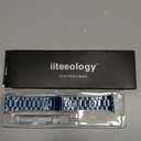 iiteeology Lightweight Stainless Steel Band Designed for Apple Watch Ultra 3 & Ultra 2, Series 1-11, 46mm, 45mm, 44mm, 42mm, Replacement iWatch Bands for Men & Women,Blue