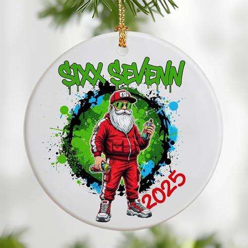 Six Seven Christmas Ornament, Funny 67 Meme Ornament, Six Seven Ornaments, Funny Christmas Ornaments 2025, Gen Z Keepsake Decoration, 67 Meme Gift, Stocking Stuffers for Teens Pack of 2