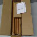 Wood Curtain Rods for Windows 66 to 120 Inches 1" Diameter Boho Decorative Heavy Duty Long Window Curtain Rod Adjustable with Handmade Wood Grain Design for Living Room Bedroom Kitchen