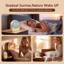Sunrise Alarm Clock White Noise Sound Machine Night Light, Sound Machine with Speakers Bluetooth Wireless Timer Digital Alarm Clock Rechargeable LED Night Lights for Bedroom Decor Birthday Gift