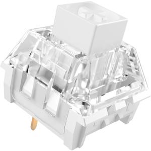 Zjmehty Kailh Box Mechanical Keyboard Switches,3-Pin 45gf Clicky/Speed Typing/Gaming/Waterproof Switches(90Pcs,Kailh Box White)