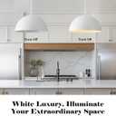 White Dome Pendant Lights Kitchen Island, 16 Inch Large White Dome Pendant Light, Modern Farmhouse Pendant Light for Kitchen Island, Dining Room, Cafe, Bar, 1 Pack, 16"x1