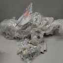 6-Lights French Country Chandelier Farmhouse Rustic Distressed Wood White Chandelier Vintage Modern Candle Style Wooden Chandeliers for Dining Room, Living Room, Kitchen Island, Bedroom, E12