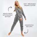 HonestBaby Family Matching Holiday Pajamas 100% Organic Cotton for Men, Women, Kids, Toddlers, Baby Boys, Girls, Unisex, Pets (Painted Buffalo Check Print)