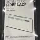 36 Inch Electric Fireplace With Remote Control, Black