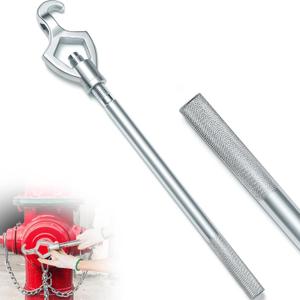 Tandefio 1 Pcs Fire Hydrant Wrench Adjustable, 1-1/2 to 3 20 Inch Multifunctional Hydrant Wrench for Tightening Fire Nuts Tightening Water Pipes, 3 Position Adjustable Nuts 1-1/2 to 3