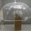 Aodaer 15 Pieces Clear Wedding Umbrellas with Foldable Storage Box Transparent Auto Open Stick Umbrellas Windproof Large Canopy Umbrella with J Hook Handle for Outdoor Activities, Wedding Photography