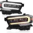 Headlights Assembly 2016-2023, Headlight for SR,TRD Sport,TRD Off Road,Limited,TRD PRO,Halogen Headlight Replacement,Not for Xenon/HID Headlight,1 Pair
