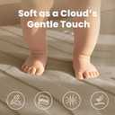 1.3" Thick Fluffy Baby Play Mat for Floor,Elasti Foam Padded Area Rug for Living Room Bedroom,Ultra Soft 3D Carved Kids Rug,Non-Slip Nursery Crawling Mat for Toddler,4’x6’ Playroom Carpet(Light Brown)